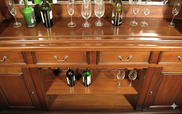 11.5ft Roman Bar Set w/ Carrara Marble Top