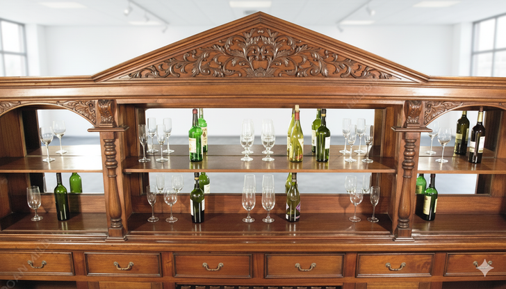 11.5ft Roman Bar Set w/ Carrara Marble Top