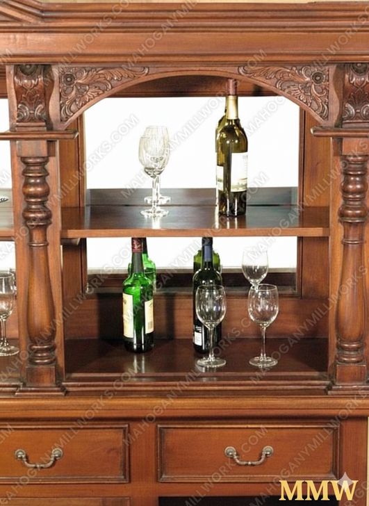 11.5ft Roman Bar w/ Carrara Marble Top
