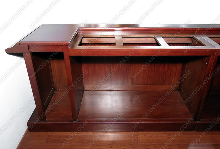 12ft Dark Mahogany U Shape Bar
