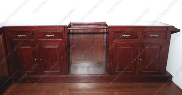 12ft Dark Mahogany U Shape Pub Bar w/ 9 Barstools