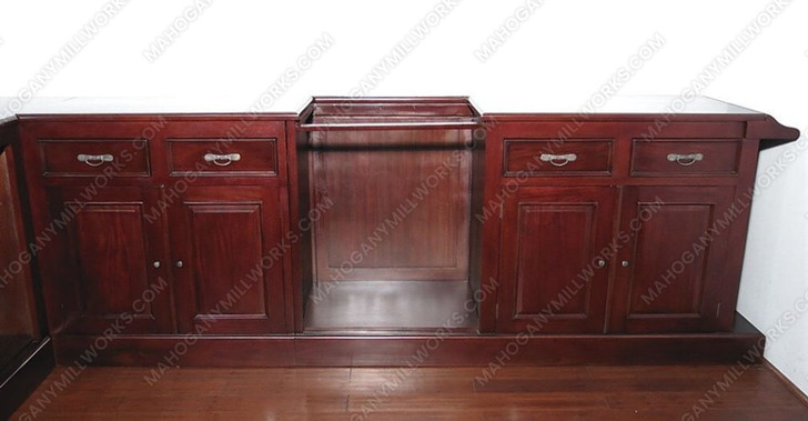 12ft Dark Mahogany U Shape Pub Bar w/ 9 Barstools