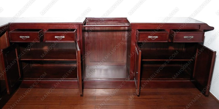 12ft Dark Mahogany U Shape Pub Bar w/ 9 Barstools