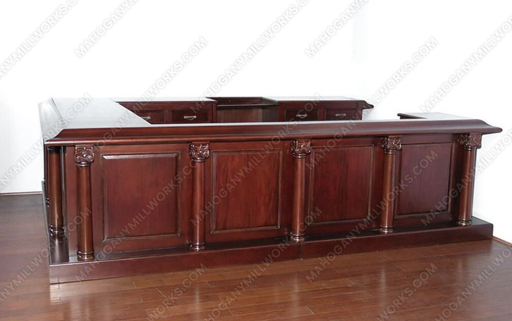 12ft Mahogany U Shape English Pub Bar Set w// 9 Barstools