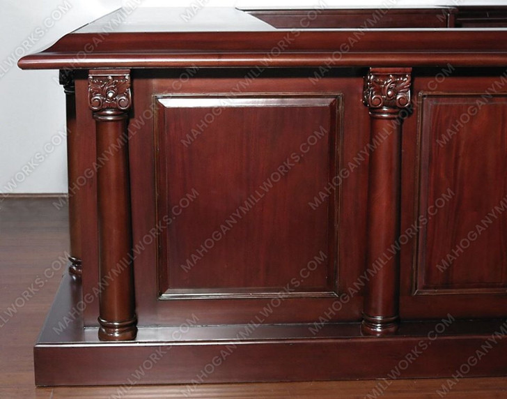 12ft Dark Mahogany U Shape Pub Bar w/ 9 Barstools