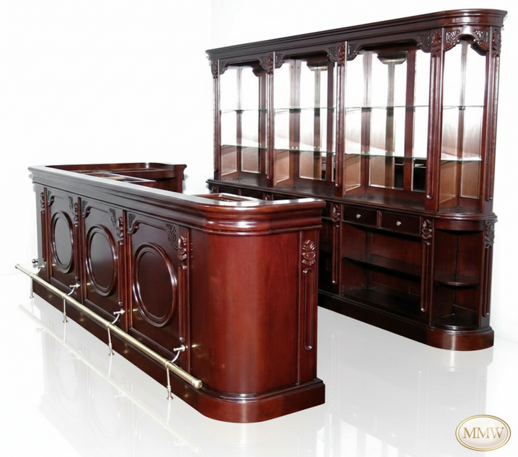 12ft Classic Pub Bar with Barstools Set