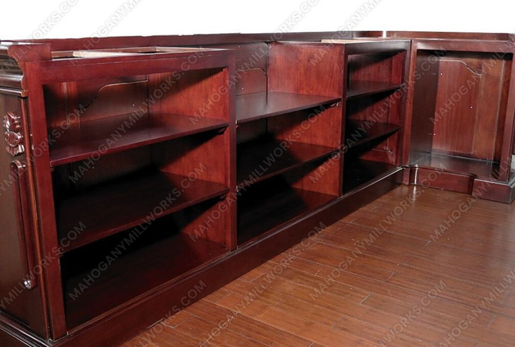 12ft Solid Mahogany Mirror back Pub Bar w/ Rails
