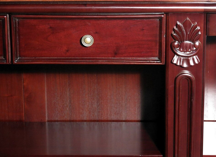 12ft Cherry L-Shape Pub Bar w/ Brass Rails