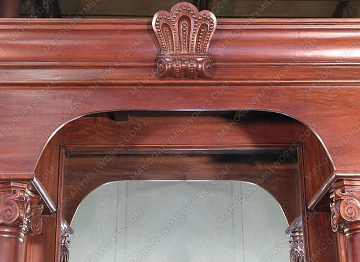 19.5ft Distressed Mahogany L-Shape Corner Bar