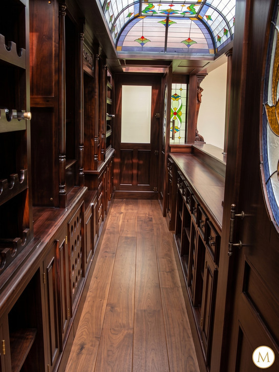 25ft Magnificent Mahogany Carved Statues Canopy Pub Bar