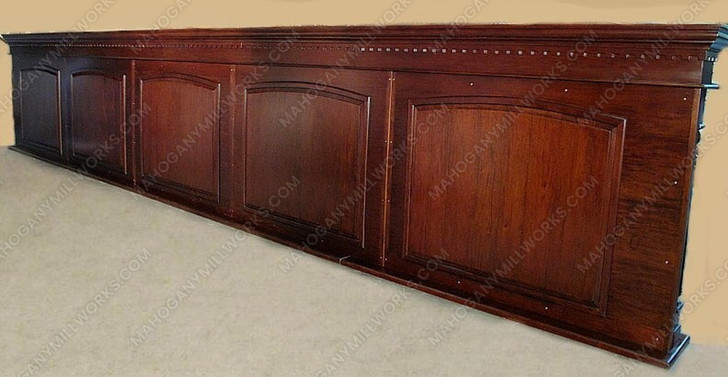 33ft Mahogany LCD TV Media Bar Back