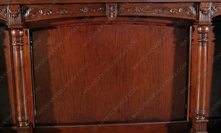 33ft Mahogany LCD TV Media Bar Back