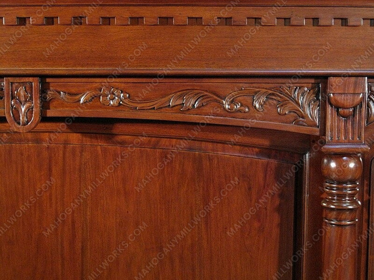 33ft Mahogany LCD TV Media Bar Back