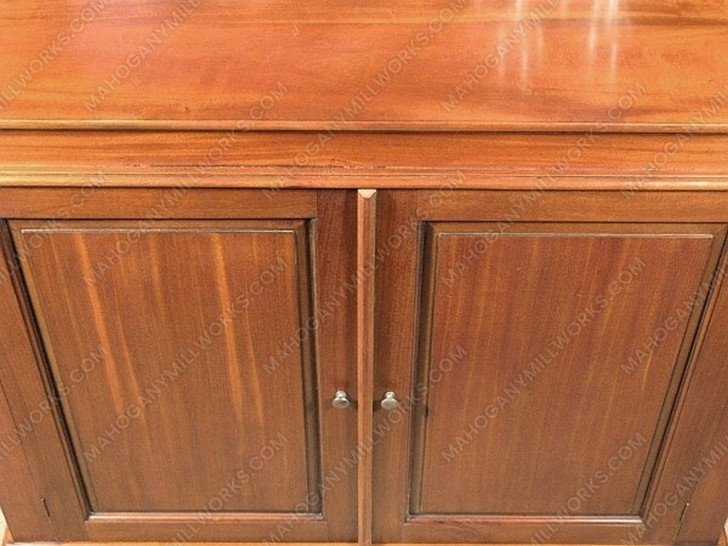 Small Distressed Mahogany Home Pub Bar w/ Brass Rails