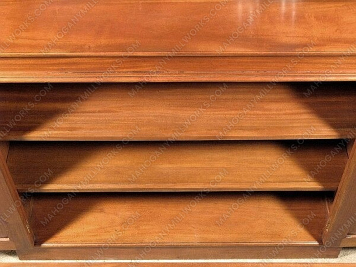 Small Distressed Mahogany Home Pub Bar w/ Brass Rails