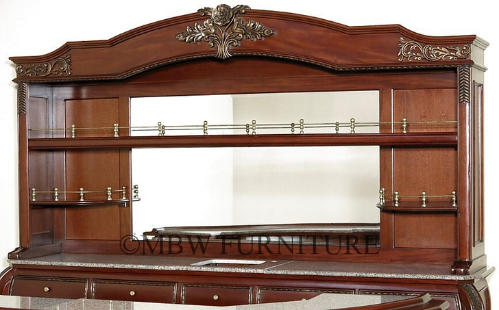 5 Piece Italian inlay Marquetry Marble Top Pub Bar Set w/ 4 Barstools