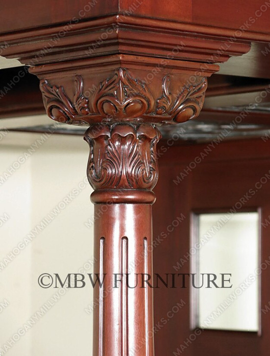 Dark Cherry Stained Glass Canopy Pub Bar