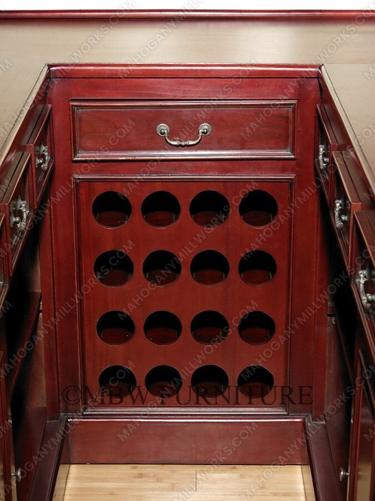 Dark Cherry Stained Glass Canopy Pub Bar
