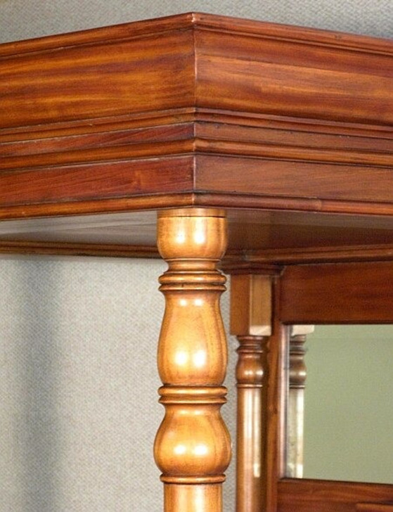 Small Distressed Canopy Home Pub Bar w/ Brass Foot Rails