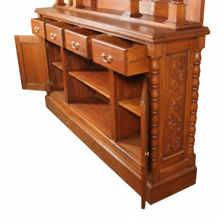 The Crown Jewel 6.5ft Ornate Gothic Canopy Pub Bar