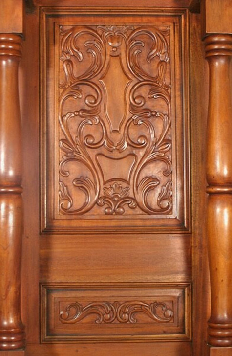 6.5ft Ornate Carved Canopy Home Bar