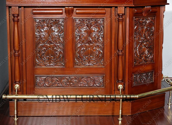 6.5ft Home Canopy Corner Bar w/ Stained Glass