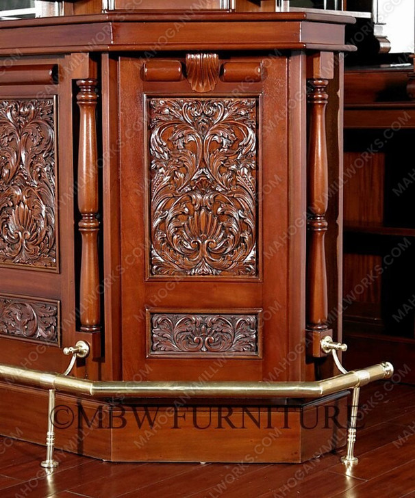 6.5ft Home Canopy Corner Bar w/ Stained Glass