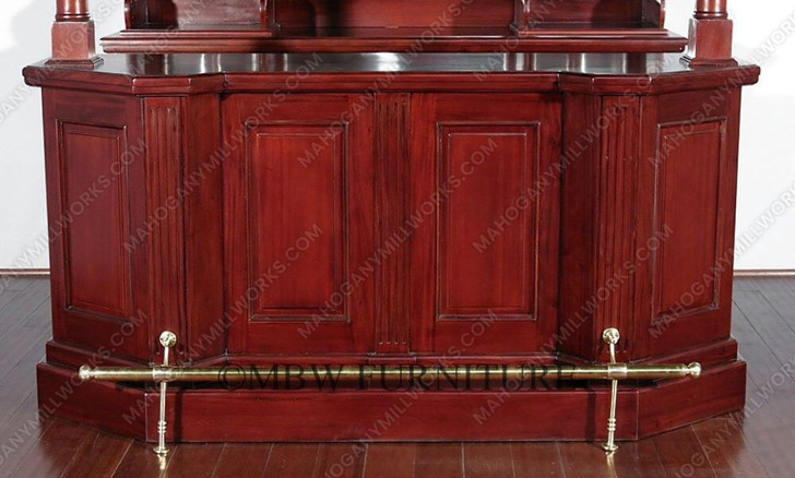 The Queen Mary 6.5ft Dark Cherry English Canopy Pub Bar