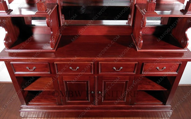 6.5ft Dark Cherry English Canopy Home Pub Bar