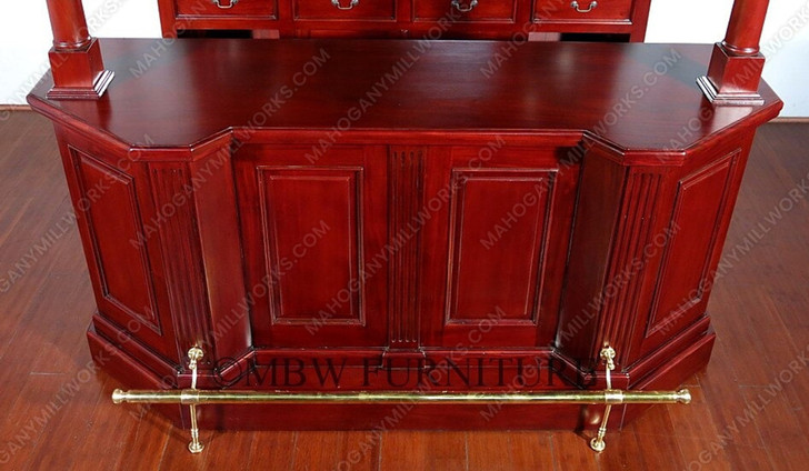 6.5ft Dark Cherry English Canopy Home Pub Bar