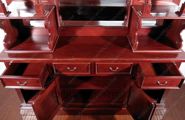 6.5ft Dark Cherry English Canopy Home Pub Bar