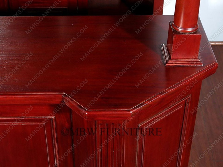 6.5ft Dark Cherry English Canopy Home Pub Bar