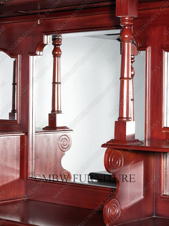 The Queen Mary 6.5ft Dark Cherry English Canopy Pub Bar