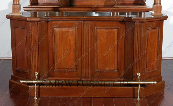 6.5ft Mahogany English Canopy Home Pub Bar