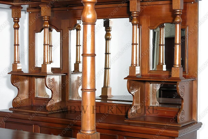 6.5ft Solid Mahogany English Canopy Bar