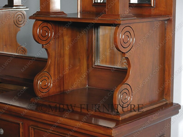 6.5ft Mahogany Stained Glass Canopy Bar