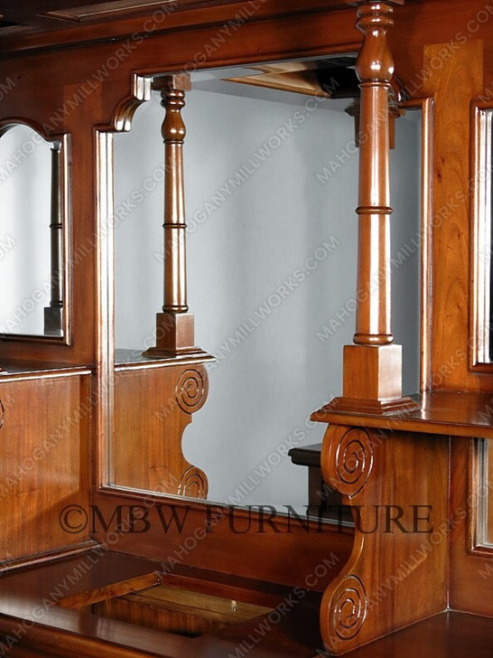 6.5ft Mahogany Stained Glass Canopy Bar