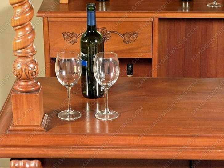 6ft Distressed Home Pub Bar w/ Brass Rails