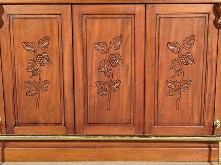 6ft Distressed Home Pub Bar w/ Brass Rails