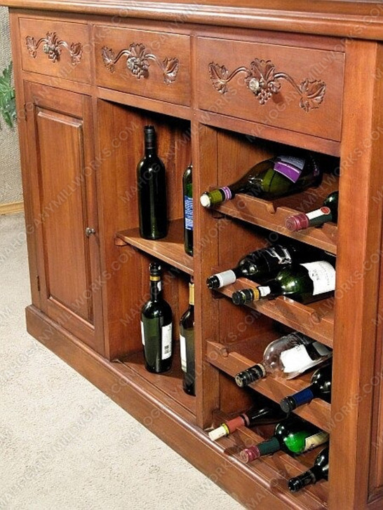 6ft Distressed Home Pub Bar w/ Brass Rails