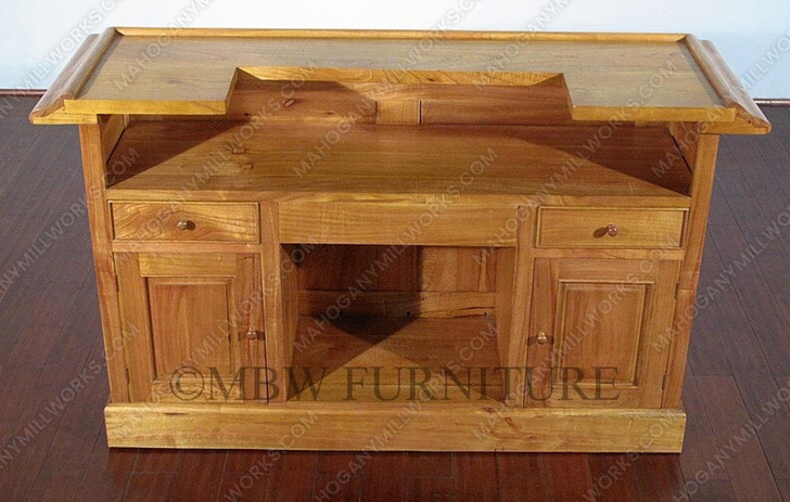 6ft Oak Home Bar Front w/ Brass Rail