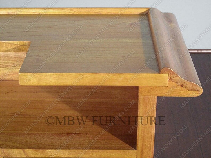 6ft Oak Home Bar Front w/ Brass Rail