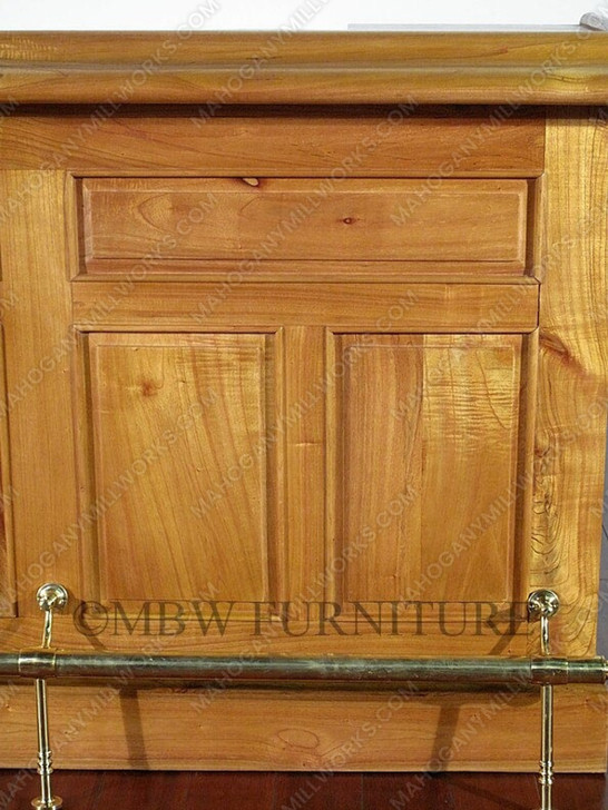 6ft Oak Home Bar Front w/ Brass Rail
