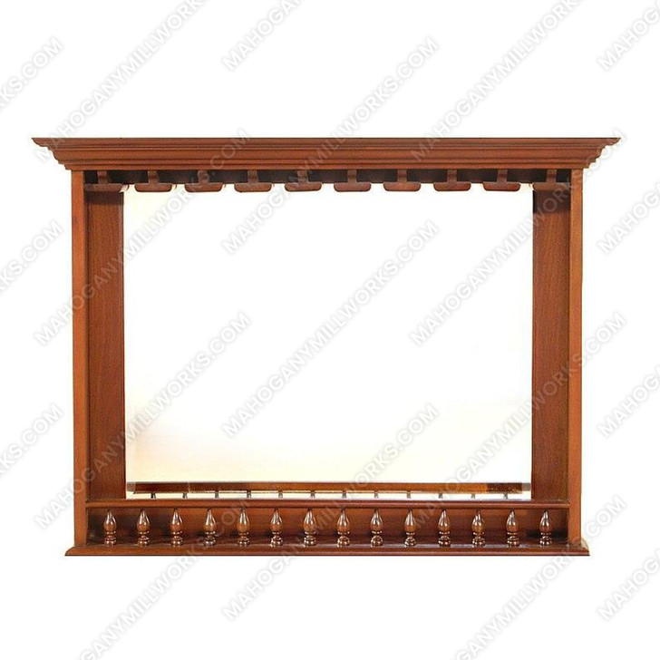6ft Mahogany Home Bar  Front w/ Hanging Mirror Rack
