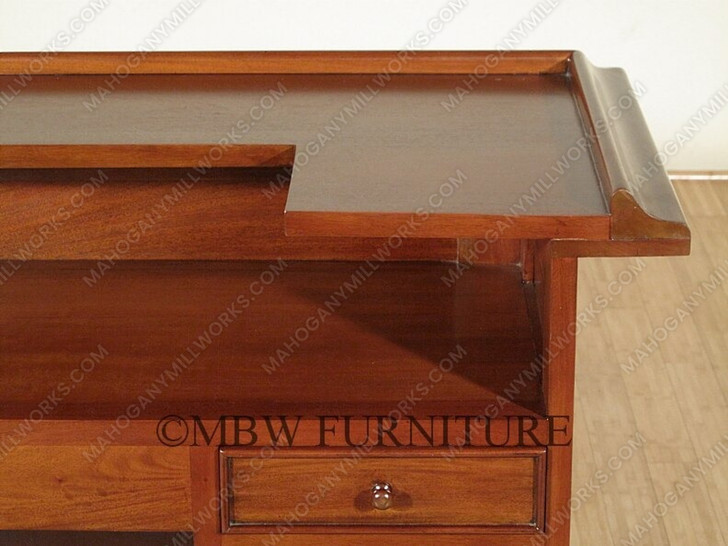 6ft Mahogany Home Bar  Front w/ Hanging Mirror Rack