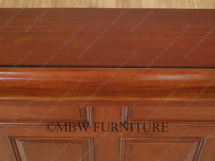 6ft Mahogany Home Pub Bar w/ Hanging Mirror Rack