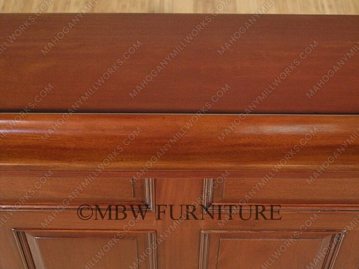 6ft Mahogany Home Bar  Front w/ Hanging Mirror Rack