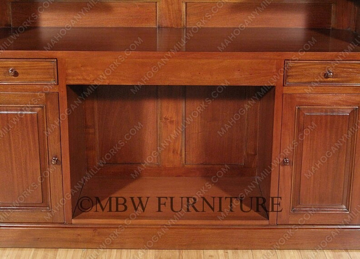 6ft Mahogany Home Bar  Front w/ Hanging Mirror Rack