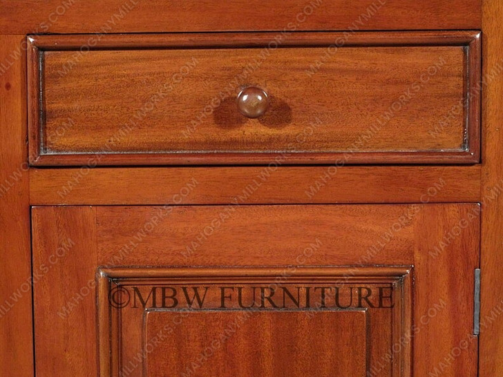 6ft Mahogany Home Bar  Front w/ Hanging Mirror Rack