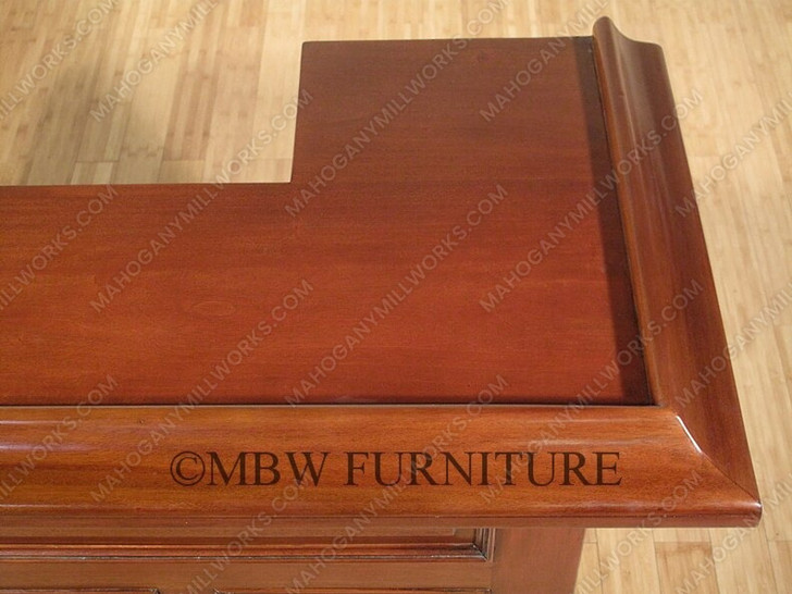 6ft Mahogany Home Bar Front w/ Brass Rails